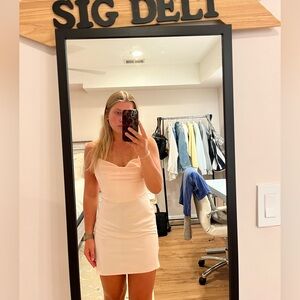 Urban Outfitters Pink Bodycon Dress Sweetheart Neckline Sleeveless